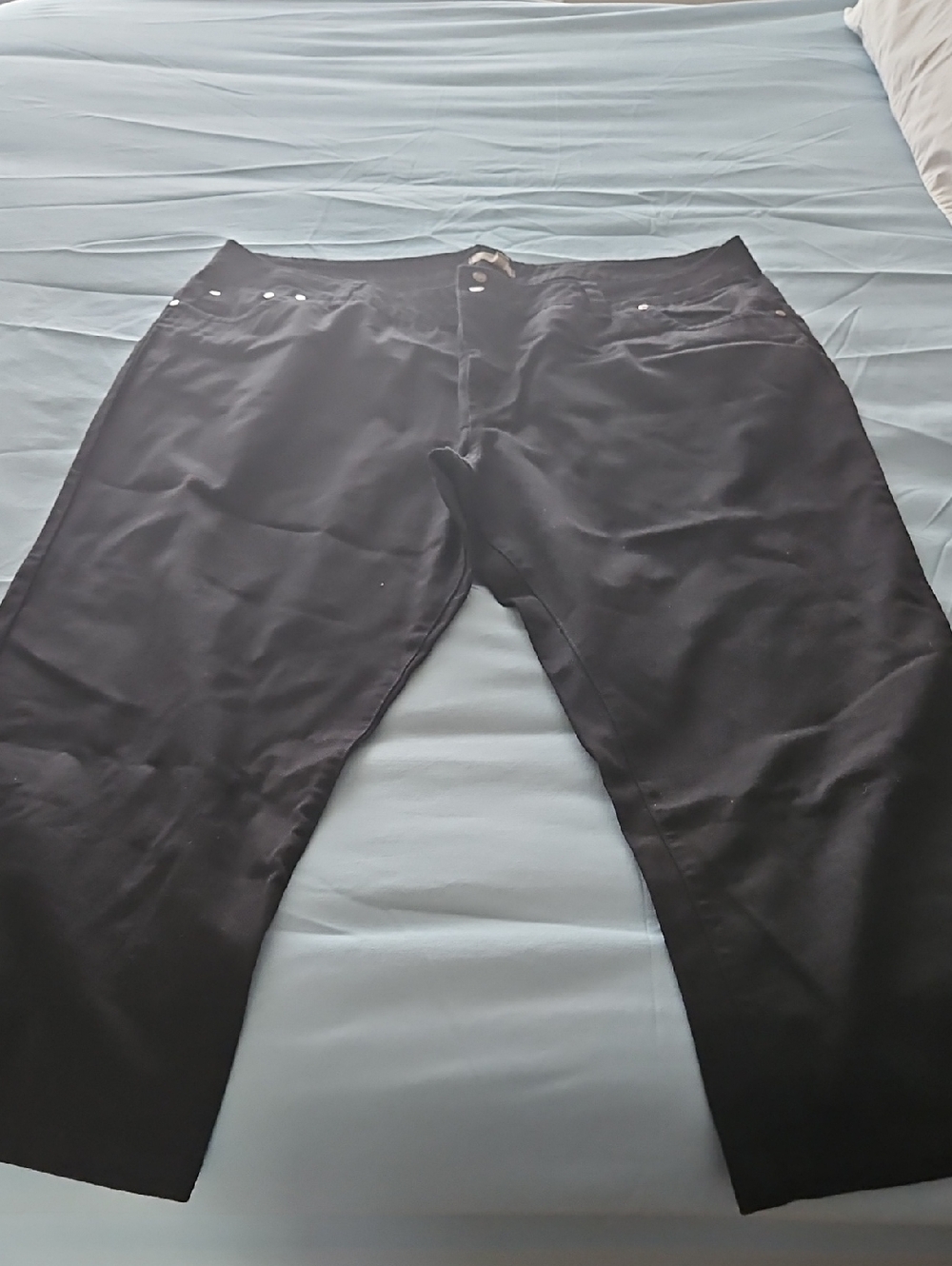 Woman Within Black Petite Straight-Leg Pants